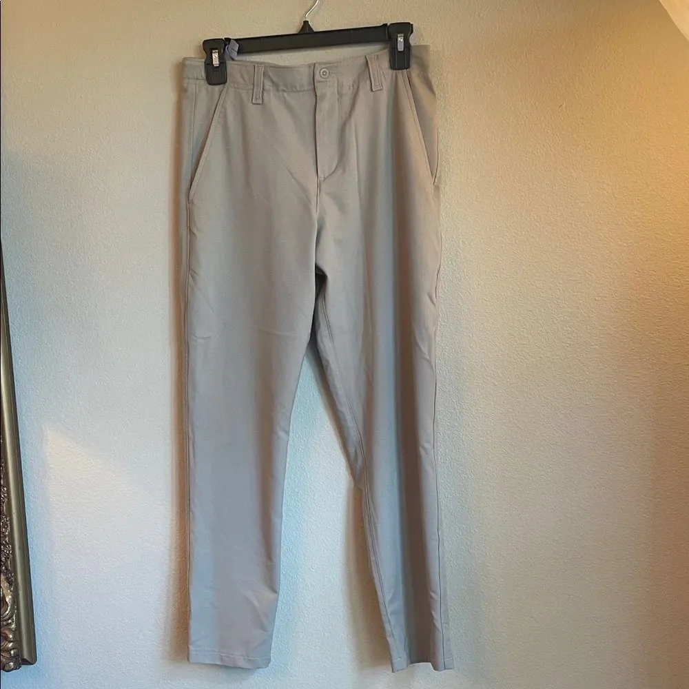 Boys under armour golf pants Tan size youth large